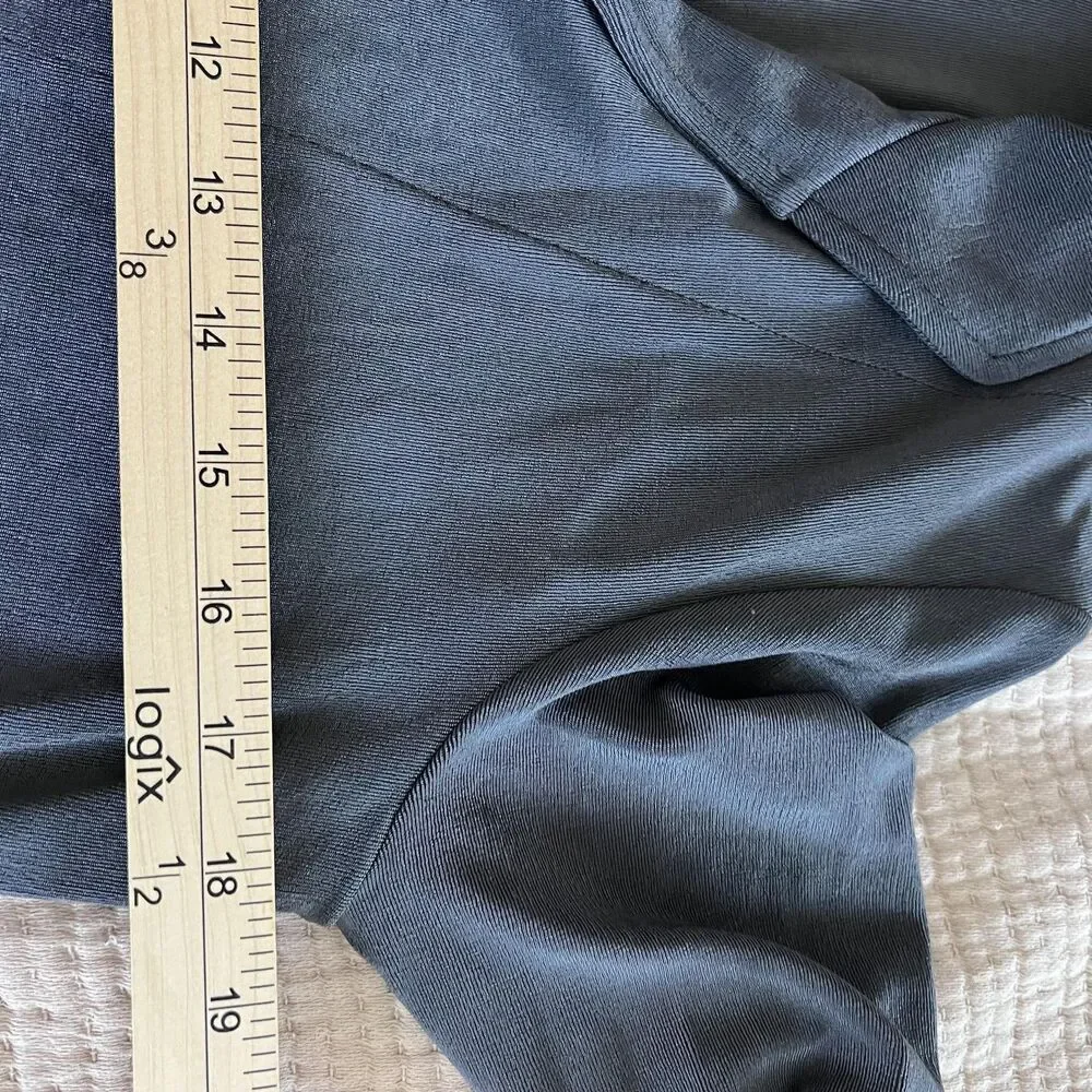 Travelers By Chicos Jacket Womens 0 Small Gray Open High Slinky‎ Cardigan Drape